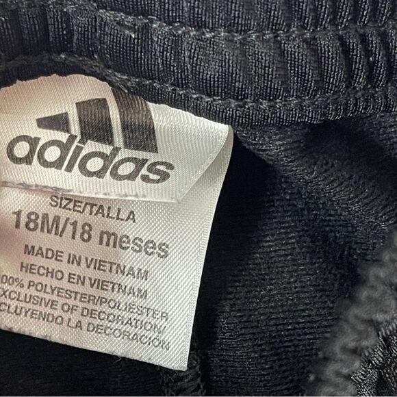 Adidas Infant Boys' Black and Red Classic Track Pants - Size 18M - Picture 4 of 5